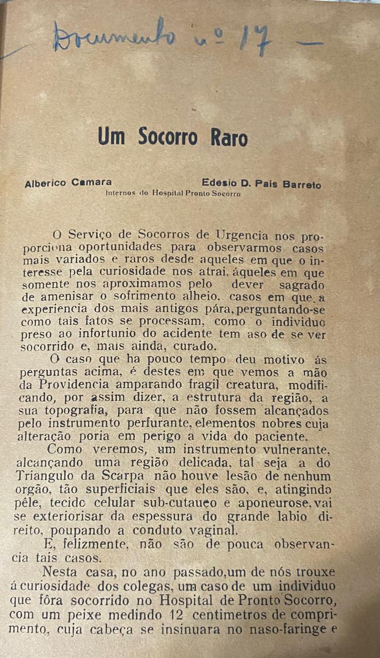 Publicações da SIHR na década de 1930.